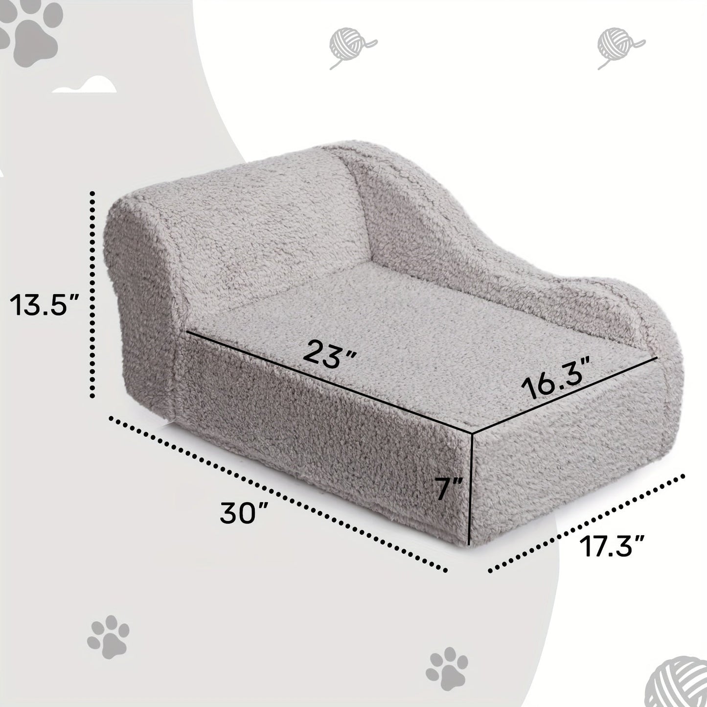 Pet Couch Bed, Calming Dog Beds For Medium Large Dogs & Cats Sleeping, Sherpa Fleece Chair For Lounger, Durable Dog Beds With Removable Washable Cover