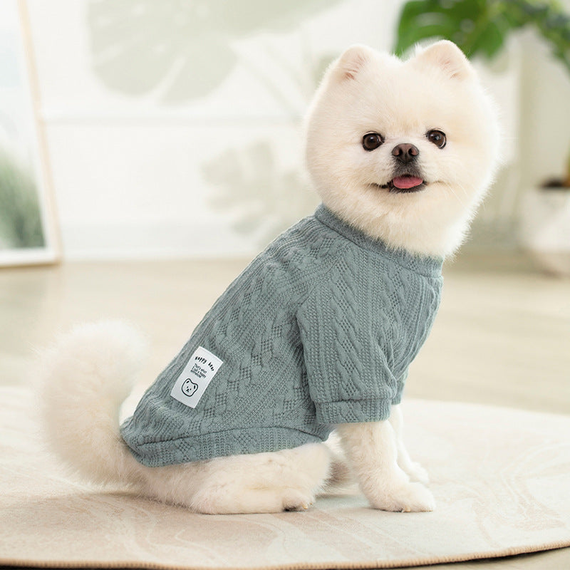 All-Season Small To Medium Dog Sweater – Polyester Knit Pullover, Washable Pet Clothing For Spring, Summer, Autumn, And Winter