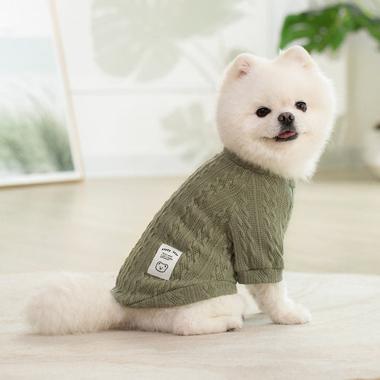 All-Season Small To Medium Dog Sweater – Polyester Knit Pullover, Washable Pet Clothing For Spring, Summer, Autumn, And Winter