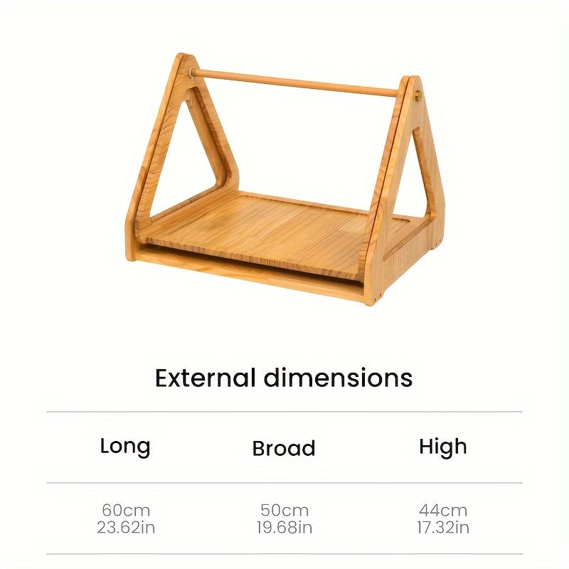 Wooden Log Cradle Bed For Cats And Dogs