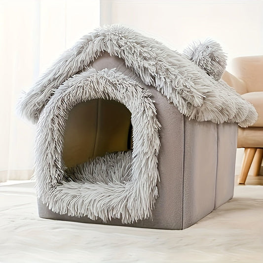 1pc Soft Warm Cozy Pet House, Detachable and Washable Bed for Small Dogs and Cats, Four Seasons General Pet Supplies