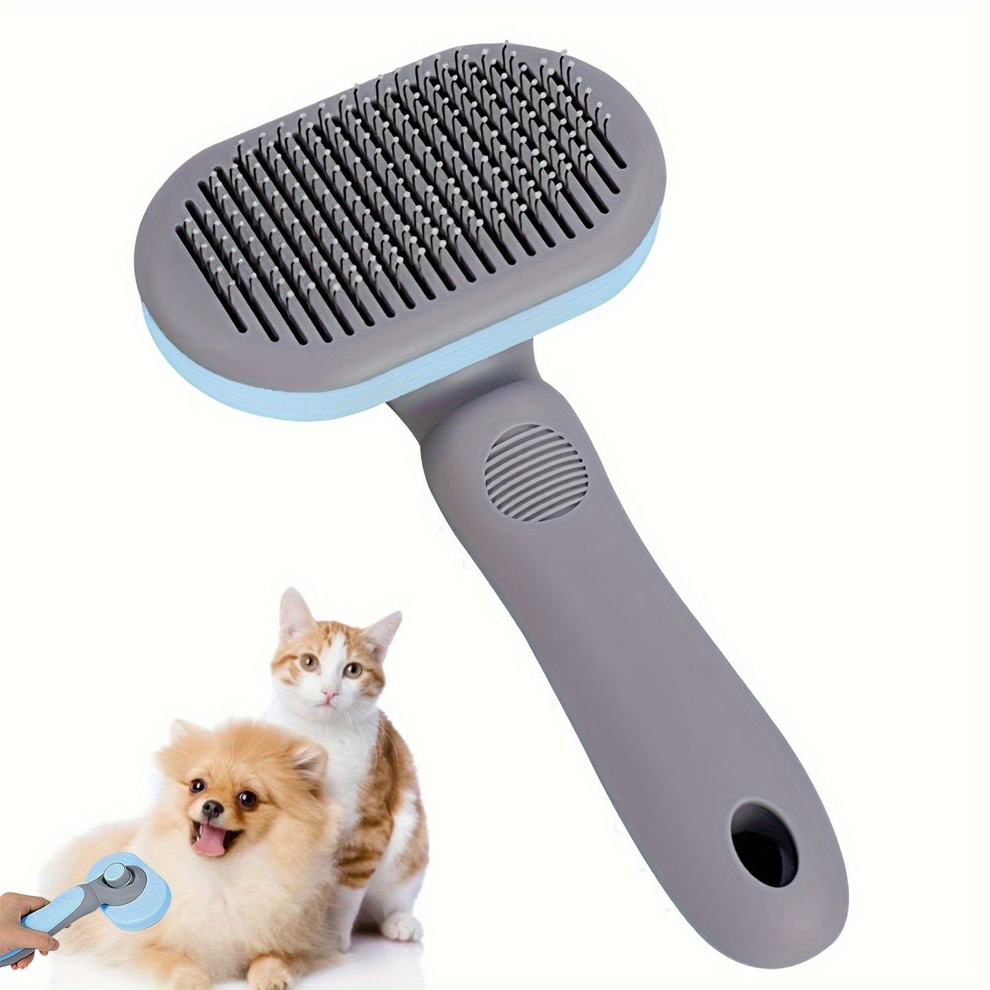 Cat And Dog One-click Hair Removal Brush, Pet Hair Removal Waterproof Grooming Brush, Comb For Long And Short Hair Pets, Cat And Dog Massage Dog Hair Removal Comb, Pet Comb