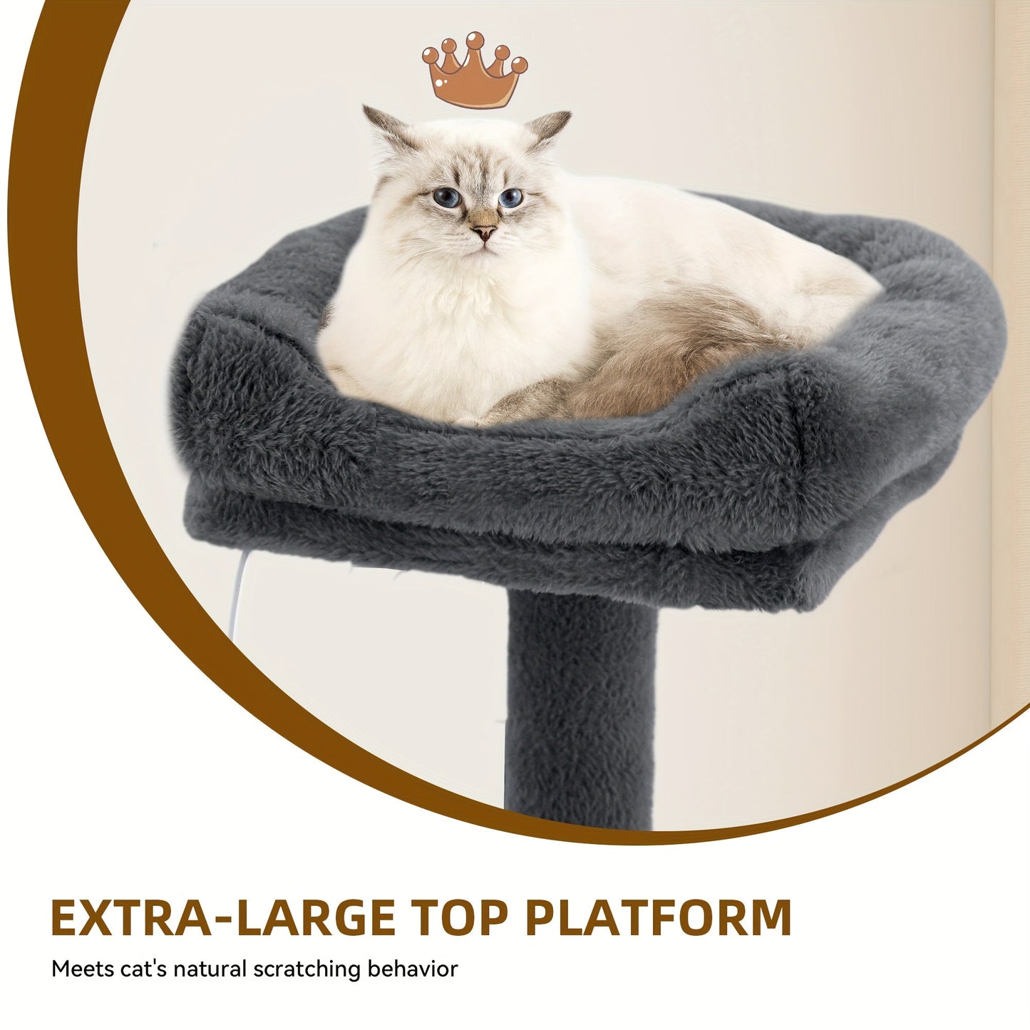 44 inch cat tree indoor cat tower gray pet house activity center grab post