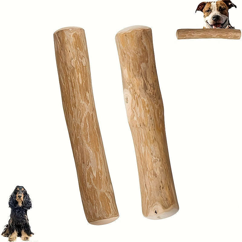 Durable Wooden Dog Chew Toy for All Breeds - Interactive Teeth Cleaning Stick, Ideal for Training & Play