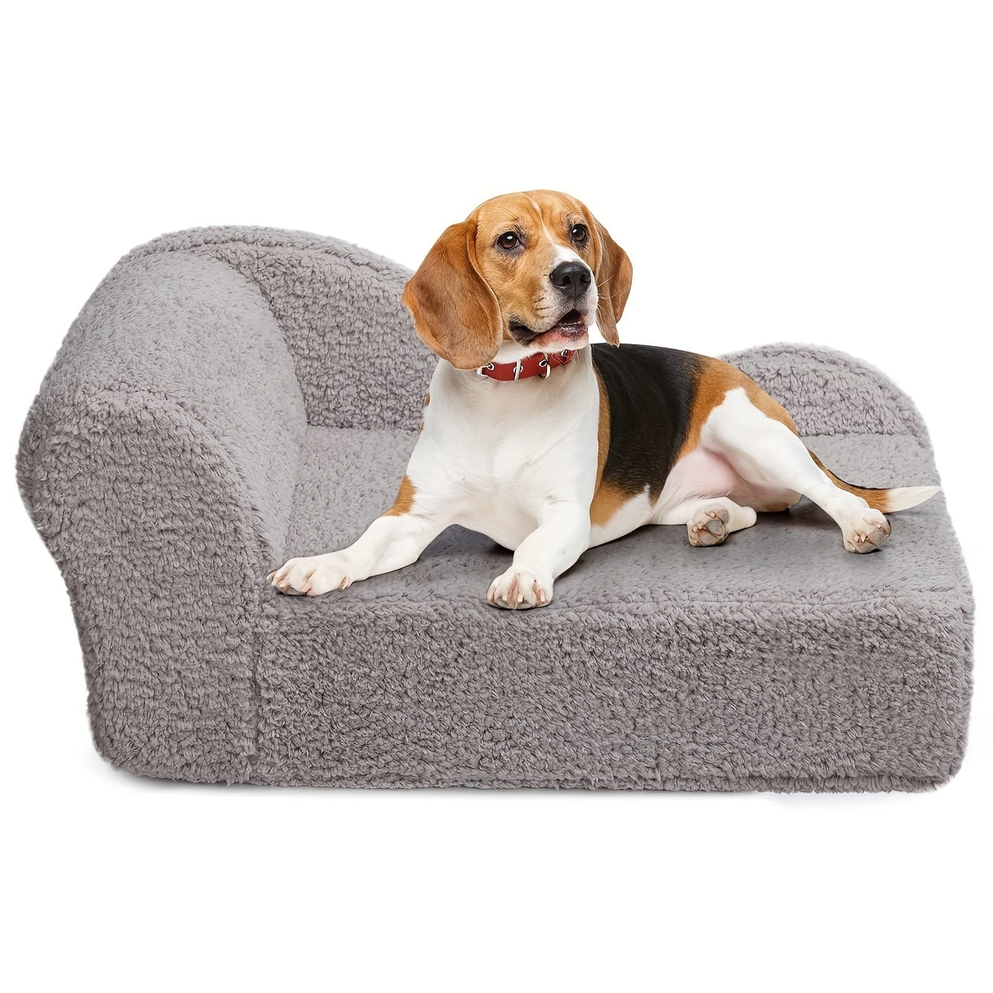 Pet Couch Bed, Calming Dog Beds For Medium Large Dogs & Cats Sleeping, Sherpa Fleece Chair For Lounger, Durable Dog Beds With Removable Washable Cover