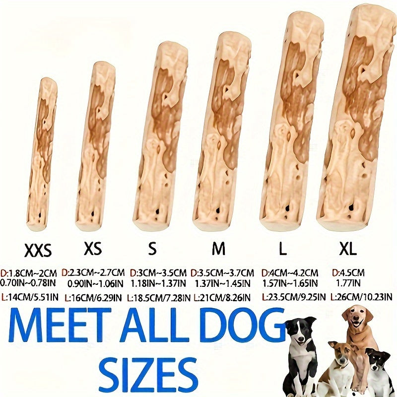 Durable Wooden Dog Chew Toy for All Breeds - Interactive Teeth Cleaning Stick, Ideal for Training & Play