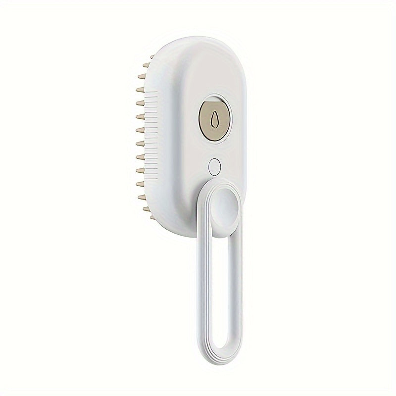 1pc Pet Grooming Brush, Cat Steam Comb With Spray, With 84 Soft Massage Teeth, Plastic Pet Hair Remover For Cats, USB Charging, Portable Fur Detangling Tool