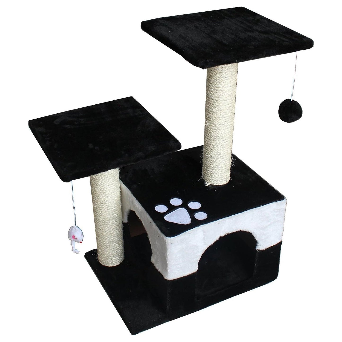 Cat Tree Condo, 27 inch Cat Tree with Cat Scratching Post and Pet House Cave