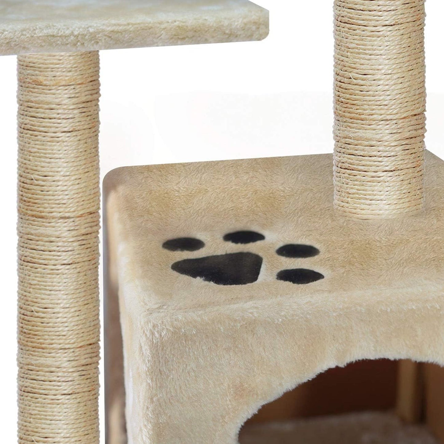 Cat Tree Condo, 27 inch Cat Tree with Cat Scratching Post and Pet House Cave